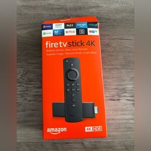 AMAZON Fire TV Stick 4K with Alexa Voice Remote, Black.